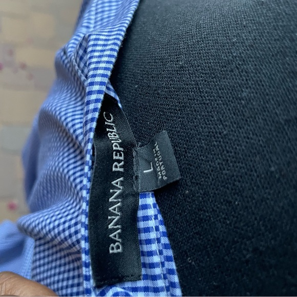 Banana Republic Blue Gingham Shirt with Sash - Picture 9 of 11